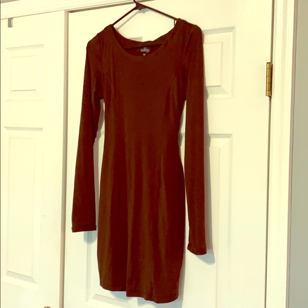 Brown Long Sleeved Bebe dress